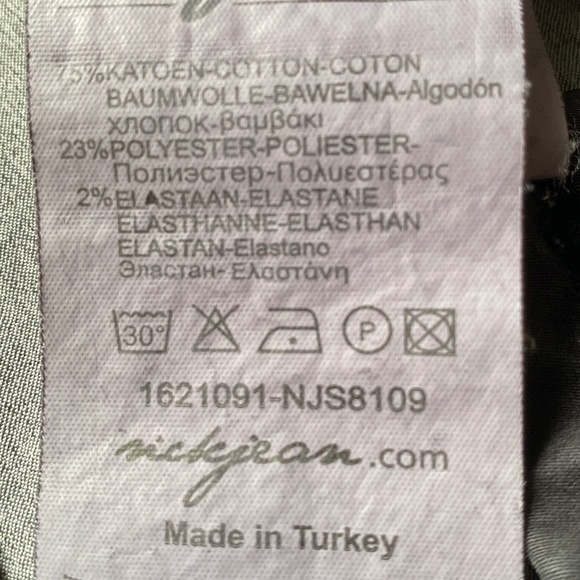 NICKJEAN Amsterdam Mid Rise Casual Stretch Pants Charcoal Wash USA 30 (UK 8) - Picture 9 of 16